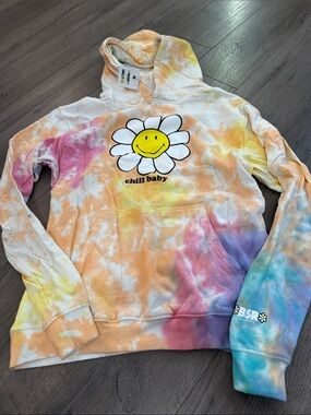 Samii Ryan Smiley hoodie small tie dye